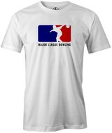 Major League Bowling Men's T-shirt, White, Cool, Novelty, tshirt, tee-shirt, tee, funny