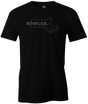 Massachusetts Men's State Bowling T-shirt, Black, Cool, novelty, tshirt, tee, tee-shirt, tee shirt, teeshirt, team, comfortable