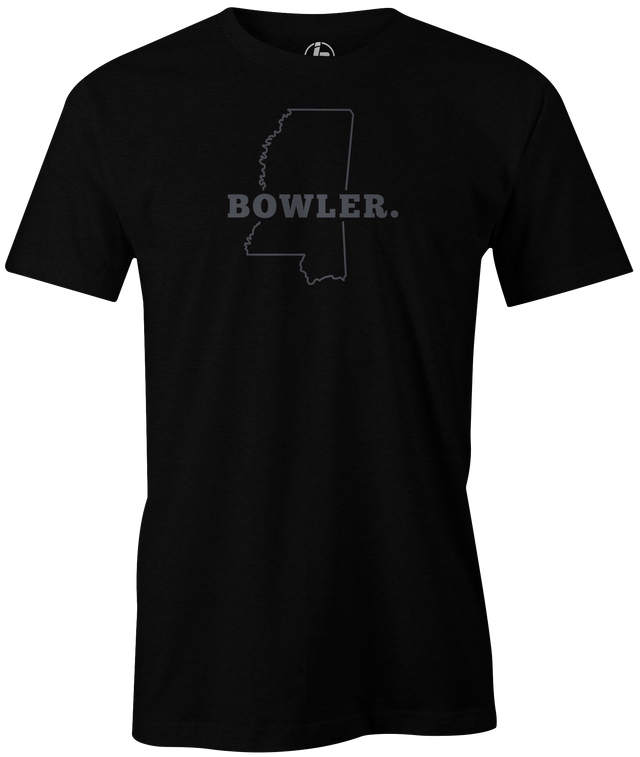 Mississippi State Men's Bowling T-shirt, Black, Cool, novelty, tshirt, tee, tee-shirt, tee shirt, teeshirt, team, comfortable