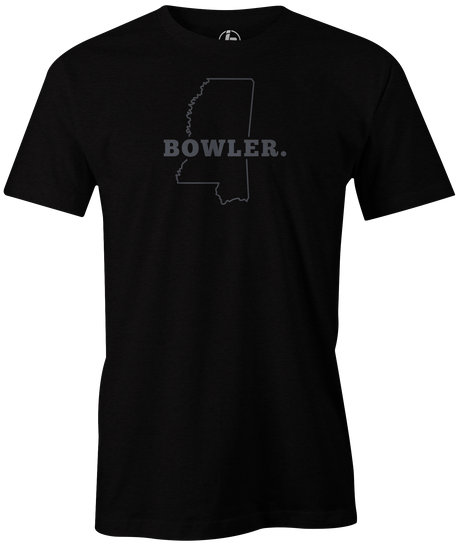 Mississippi State Men's Bowling T-shirt, Black, Cool, novelty, tshirt, tee, tee-shirt, tee shirt, teeshirt, team, comfortable