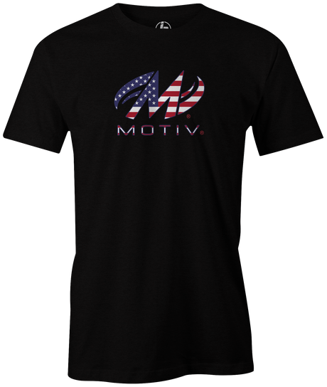 motiv bowling usa america shirt league tournaments pba ej tackett navy shirt red white and blue american merica black tee tshirt