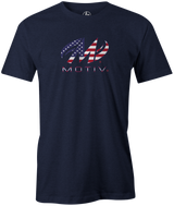 motiv bowling usa america shirt league tournaments pba ej tackett navy shirt red white and blue american merica