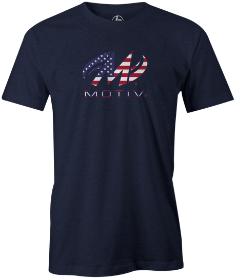 motiv bowling usa america shirt league tournaments pba ej tackett navy shirt red white and blue american merica