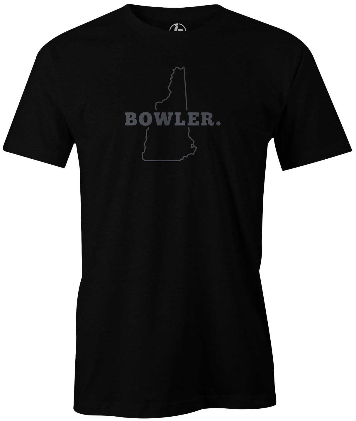 New Hampshire State Men's Bowling T-shirt, Black, Cool, novelty, tshirt, tee, tee-shirt, tee shirt, teeshirt, team, comfortable
