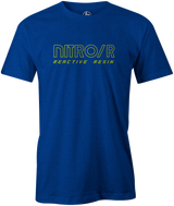 Nitro/R Men's T-Shirt, Blue, Bowling, bowling ball, ebonite, throwback, retro, vintage, old school, tshirt, tee, tee-shirt, tee shirt.