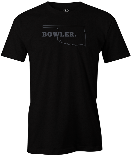 Oklahoma Men's State Bowling T-shirt, Black, Cool, novelty, tshirt, tee, tee-shirt, tee shirt, teeshirt, team, comfortable