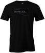 Oklahoma Men's State Bowling T-shirt, Black, Cool, novelty, tshirt, tee, tee-shirt, tee shirt, teeshirt, team, comfortable