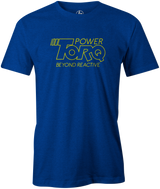 Power TorQ Men's T-Shirt, Blue, bowling, bowling ball, columbia 300, old school, throwback, tshirt, tee, tee-shirt, tee shirt.