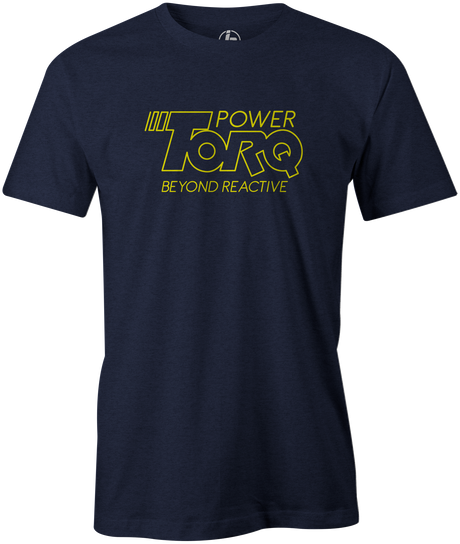 Power TorQ Men's T-Shirt, Navy, bowling, bowling ball, columbia 300, old school, throwback, tshirt, tee, tee-shirt, tee shirt.