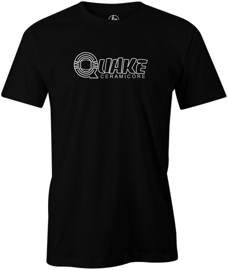 Quake Men's T-shirt, Black, Bowling, bowling ball, old school, throwback, retro, vintage, tshirt, tee, tee shirt, tee-shirt.