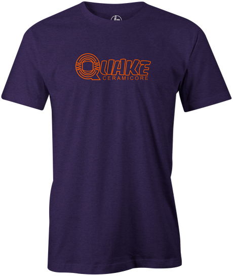 Quake Men's T-shirt, Purple, Bowling, bowling ball, old school, throwback, retro, vintage, tshirt, tee, tee shirt, tee-shirt.