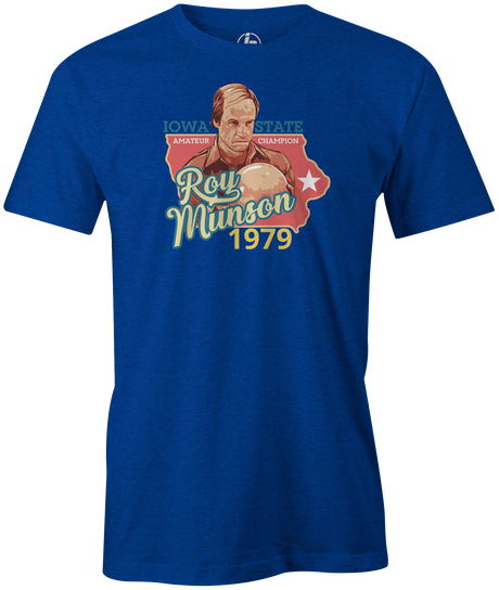 Roy Munson - Iowa State Champion 1979 Bowling T-Shirt Navy Kingpin Big Ern teeshirt shirt turkey big lebowski woody harrelson bill murray