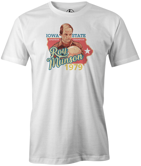 Roy Munson - Iowa State Champion 1979 Bowling T-Shirt Navy Kingpin Big Ern teeshirt shirt turkey big lebowski woody harrelson bill murray