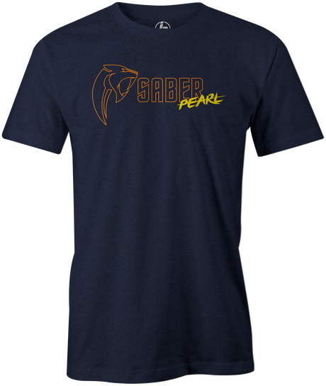 Saber Pearl Men's T-Shirt, Navy, bowling, bowling ball, saber, columbia 300, tshirt, tee, tee-shirt, tee shirt.