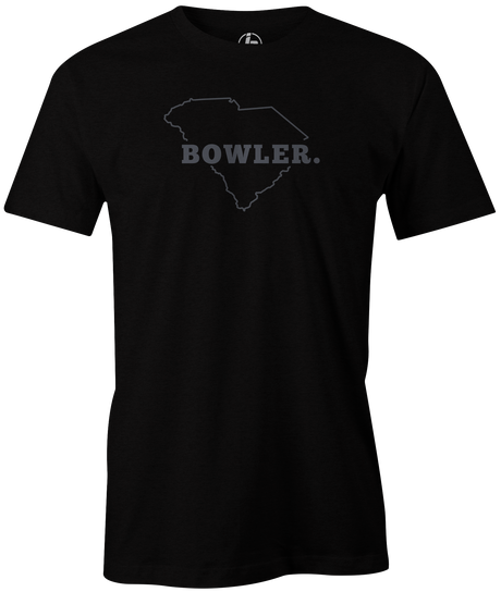 South Carolina Men's State Bowling T-shirt, Black, Cool, novelty, tshirt, tee, tee-shirt, tee shirt, teeshirt, team, comfortable