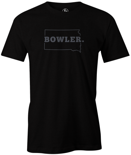 South Dakota Men's State Bowling T-shirt, Black, Cool, novelty, tshirt, tee, tee-shirt, tee shirt, teeshirt, team, comfortable