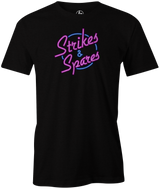 Spares and Strikes Men's T-shirt, Black, Bowling, tee, tee-shirt, tee shirt, tshirt, cool, novelty. 
