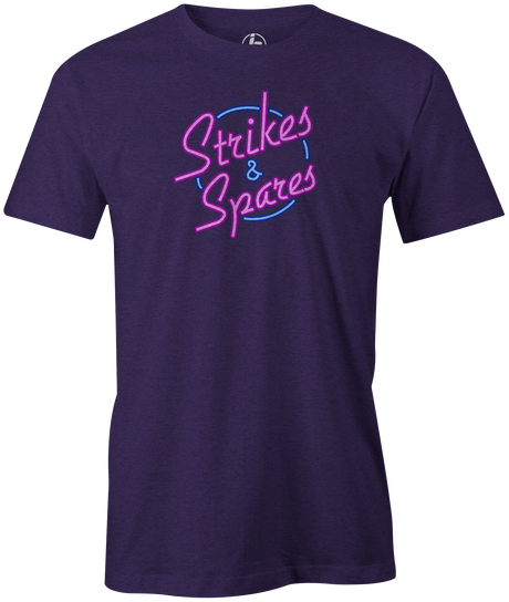 Spares and Strikes Men's T-shirt, Purple, Bowling, tee, tee-shirt, tee shirt, tshirt, cool, novelty. 