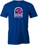 Taco Bowl Men's T-shirt, Blue, Funny, novelty, taco bell, tee, tee-shirt, teeshirt, tshirt, bowling, tacos