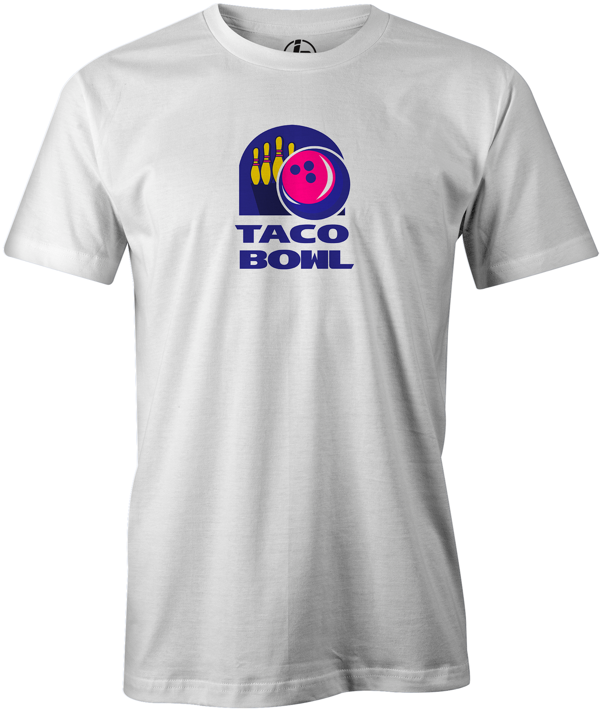 Taco Bowl Men's T-shirt, White, Funny, novelty, taco bell, tee, tee-shirt, teeshirt, tshirt, bowling, tacos