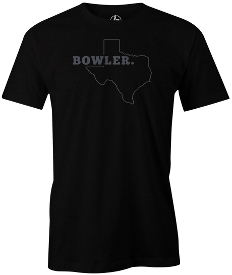 Texas Men's State Bowling T-shirt, Black, Cool, novelty, tshirt, tee, tee-shirt, tee shirt, teeshirt, team, comfortable