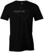 Texas Men's State Bowling T-shirt, Black, Cool, novelty, tshirt, tee, tee-shirt, tee shirt, teeshirt, team, comfortable