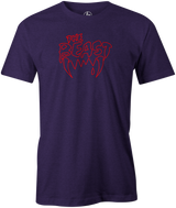 Beast Men's Bowling T-Shirt, Purple, Tshirt, tee, tee-shirt, tee shirt, retro, bowling ball