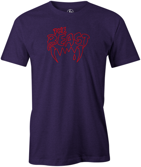 Beast Men's Bowling T-Shirt, Purple, Tshirt, tee, tee-shirt, tee shirt, retro, bowling ball