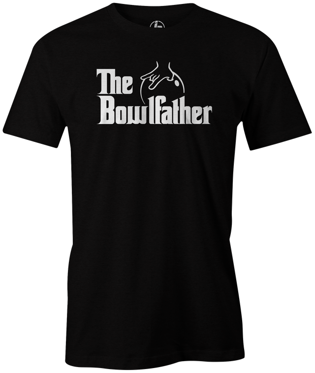 The Bowlfather Men's T-shirt, Black, cool, movie, the godfather, funny, vintage, classic, movie, tee, t-shirt, t shirt, tees, tee-shirt, league bowling team shirt, tournament shirt 
