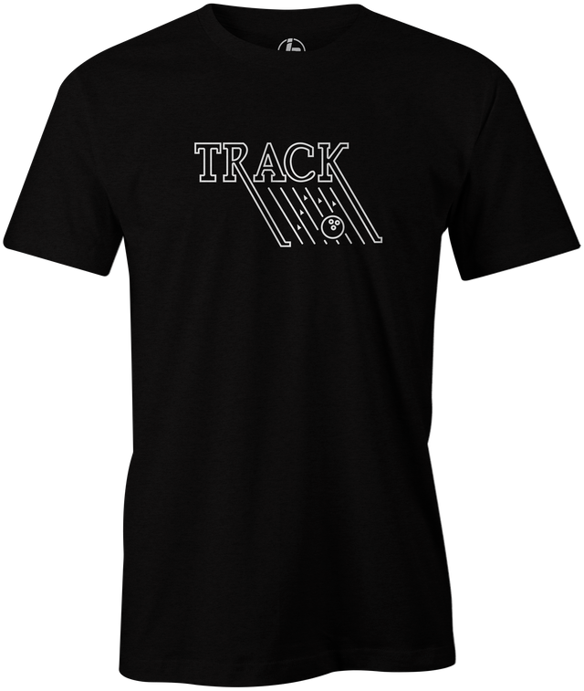 Track Retro Men's T-Shirt, Black, track, track bowling, track logo, logo, bowling ball, team ebi, old school, retro, throwback, vintage, tshirt, tee tee shirt, tee-shirt.