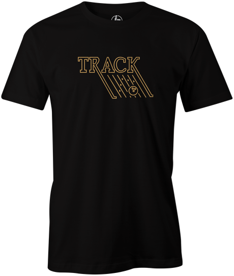 Track Retro Men's T-Shirt, Black Vintage, track, track bowling, track logo, logo, bowling ball, team ebi, old school, retro, throwback, vintage, tshirt, tee tee shirt, tee-shirt.