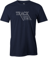 Track Retro Men's T-Shirt, Navy, track, track bowling, track logo, logo, bowling ball, team ebi, old school, retro, throwback, vintage, tshirt, tee tee shirt, tee-shirt.