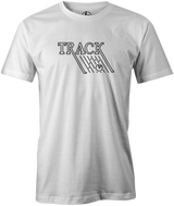 Track Retro Men's T-Shirt, White, track, track bowling, track logo, logo, bowling ball, team ebi, old school, retro, throwback, vintage, tshirt, tee tee shirt, tee-shirt.