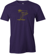 Triton Elite Men's T-Shirt, Purple, track, track bowling, bowling, bowing ball, tee, tee-shirt, tee shirt, tshirt.