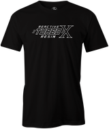 Turbo X Reactive Resin Men's T-Shirt, Black, Bowling, bowling ball, ebonite, ebonite bowling, classic. vintage. old school, original, retro.