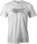 Turbo X Reactive Resin Men's T-Shirt, White, Bowling, bowling ball, ebonite, ebonite bowling, classic. vintage. old school, original, retro.