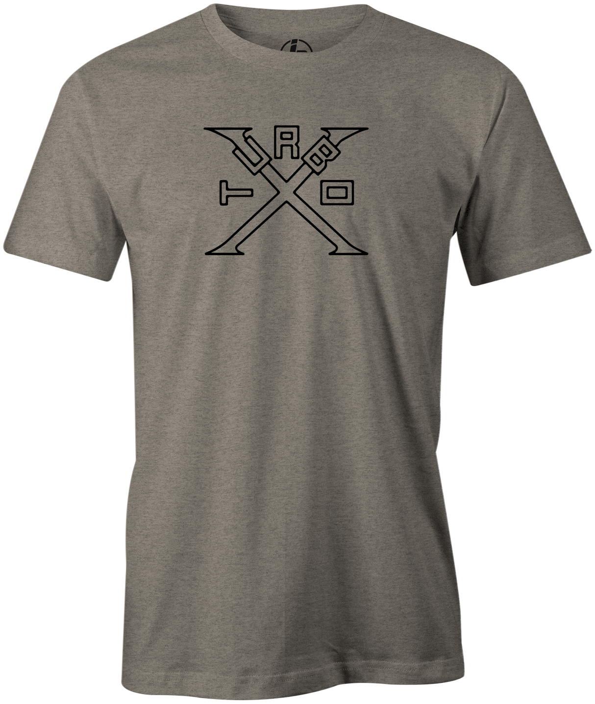 Turbo X Men's T-Shirt, Grey, bowling, bowling ball, ebonite, ebonite bowling, classic, vintage, retro, throwback, original, old school, tee, tee shirt, tee-shirt, tshirt.
