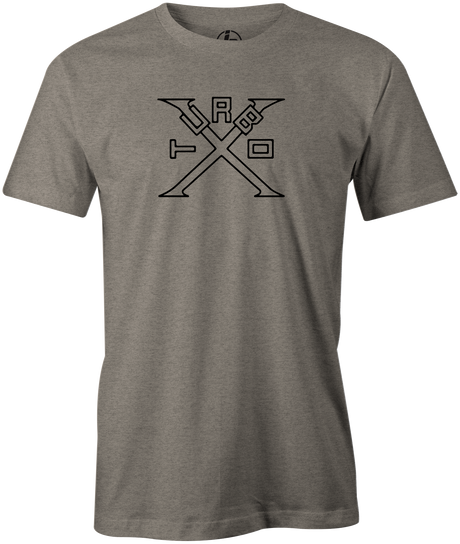 Turbo X Men's T-Shirt, Grey, bowling, bowling ball, ebonite, ebonite bowling, classic, vintage, retro, throwback, original, old school, tee, tee shirt, tee-shirt, tshirt.