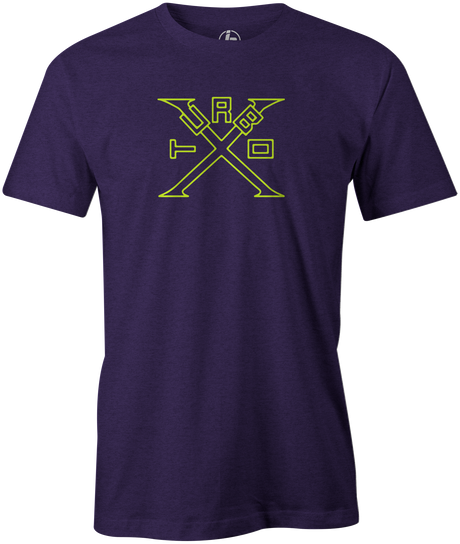 Turbo X Men's T-Shirt, Purple, bowling, bowling ball, ebonite, ebonite bowling, classic, vintage, retro, throwback, original, old school, tee, tee shirt, tee-shirt, tshirt.