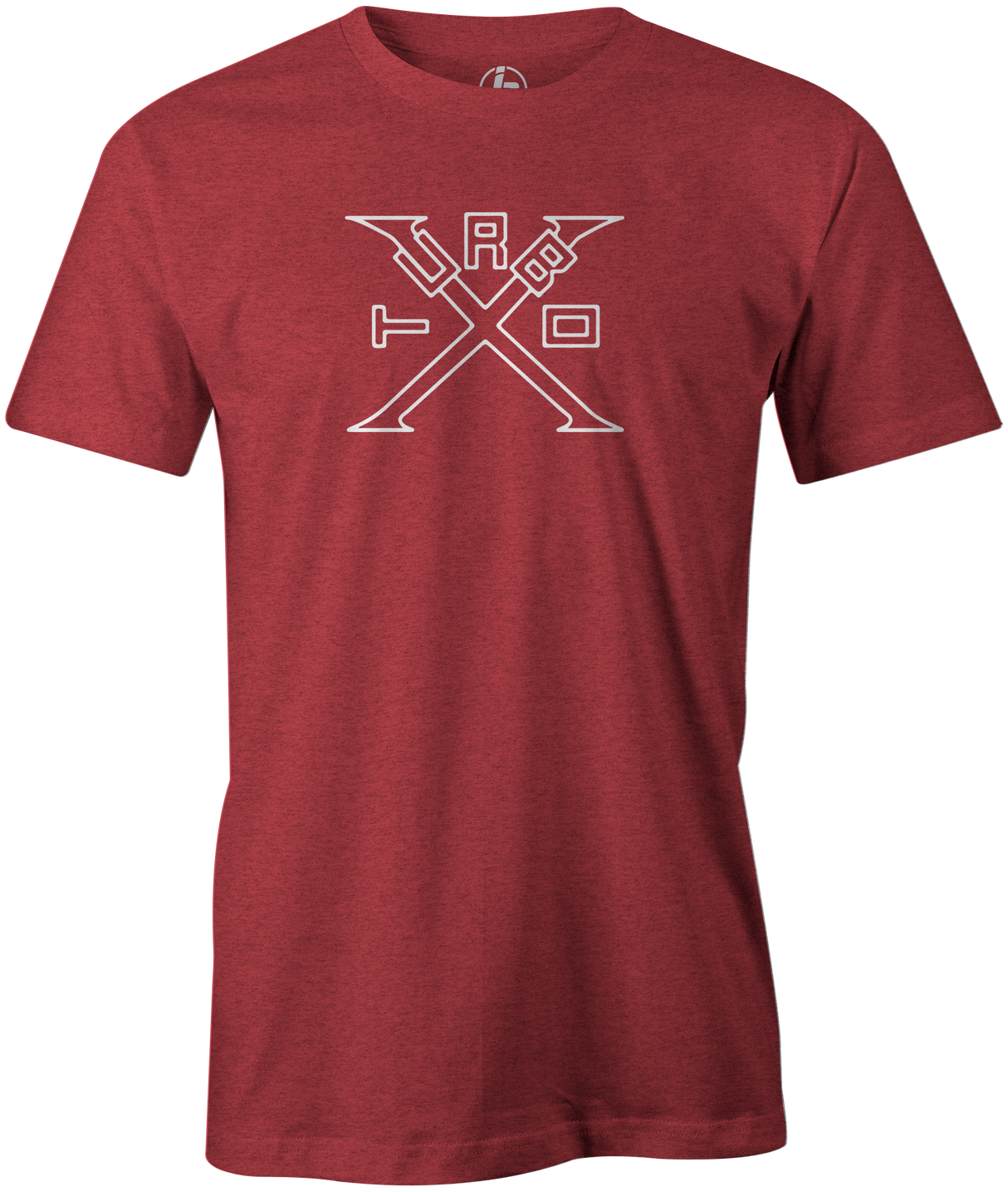 Turbo X Men's T-Shirt, Red, bowling, bowling ball, ebonite, ebonite bowling, classic, vintage, retro, throwback, original, old school, tee, tee shirt, tee-shirt, tshirt.