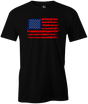 USA Bowling Men's T-shirt, White, Cool, tshirt, tee, tee-shirt, tee shirt, America, Team USA, Bowling USA Bowling! Enjoy this unique bowling themed American flag. Support Team USA with this cool, patriotic t-shirt! America. Tshirt, tee, tee-shirt, tee shirt. United States. Novelty. This is the perfect gift for any bowler looking to show some support for their country. Present. USBC Team USA. Comfortable. Free shipping. 