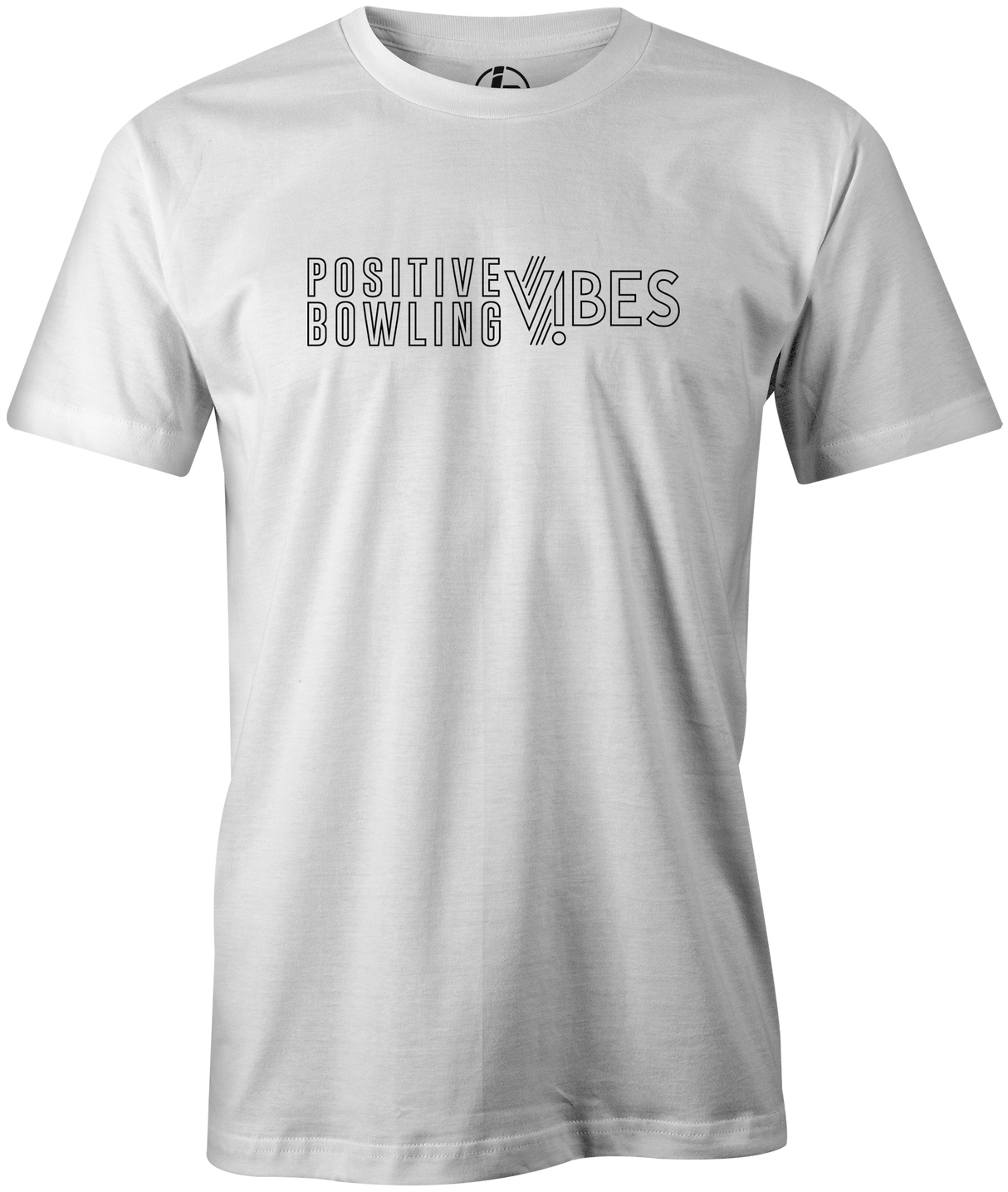 Positive Vibes Men's T-Shirt, White, bowling, bowling ball, hammer vibe, cherry vibe, blue vibe, emerald vibe, pink vibe, orange vibe, its a vibe, tshirt, tee, tee-shirt, tee shirt. 