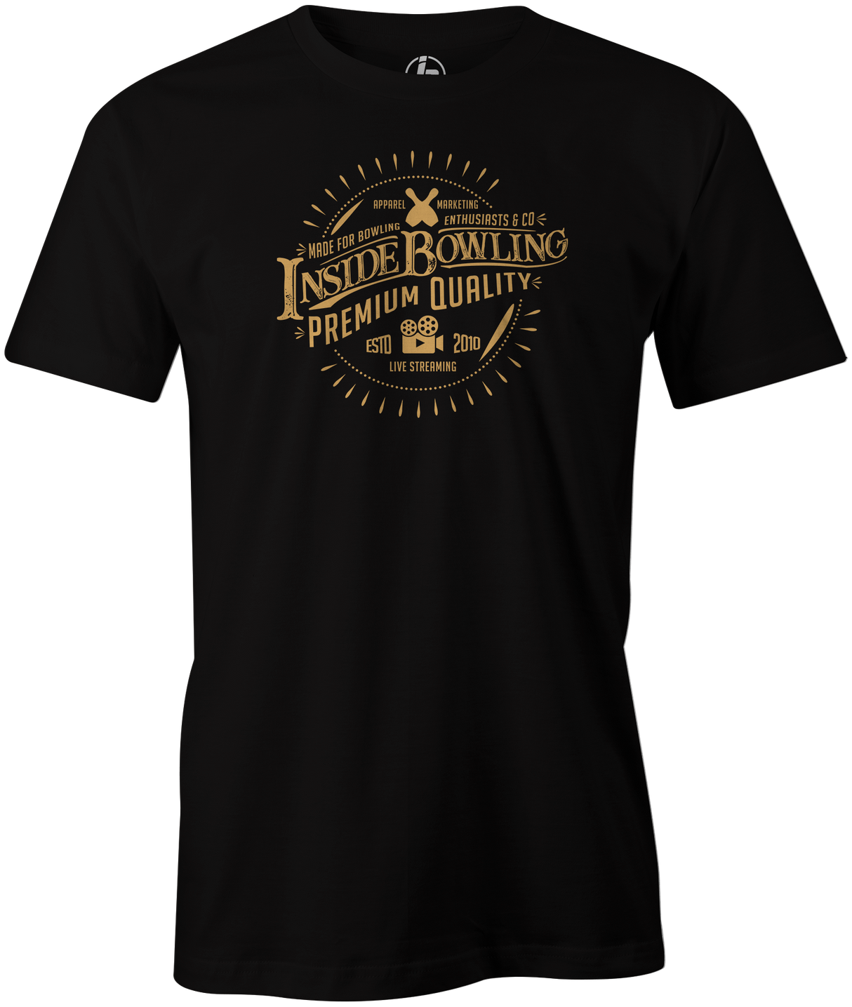Inside Bowling Vintage Men's T-Shirt, Black, tee, tee-shirt, teeshirt, tee shirt, tshirt, t shirt, cool, novelty