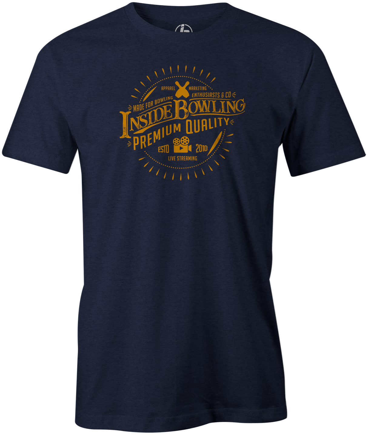 Inside Bowling Vintage Men's T-Shirt, Navy, tee, tee-shirt, teeshirt, tee shirt, tshirt, t shirt, cool, novelty