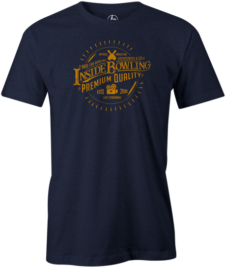 Inside Bowling Vintage Men's T-Shirt, Navy, tee, tee-shirt, teeshirt, tee shirt, tshirt, t shirt, cool, novelty