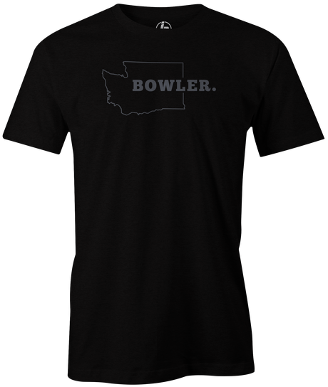 Washington Men's State Bowling T-shirt, Black, Cool, novelty, tshirt, tee, tee-shirt, tee shirt, teeshirt, team, comfortable