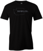 Washington Men's State Bowling T-shirt, Black, Cool, novelty, tshirt, tee, tee-shirt, tee shirt, teeshirt, team, comfortable