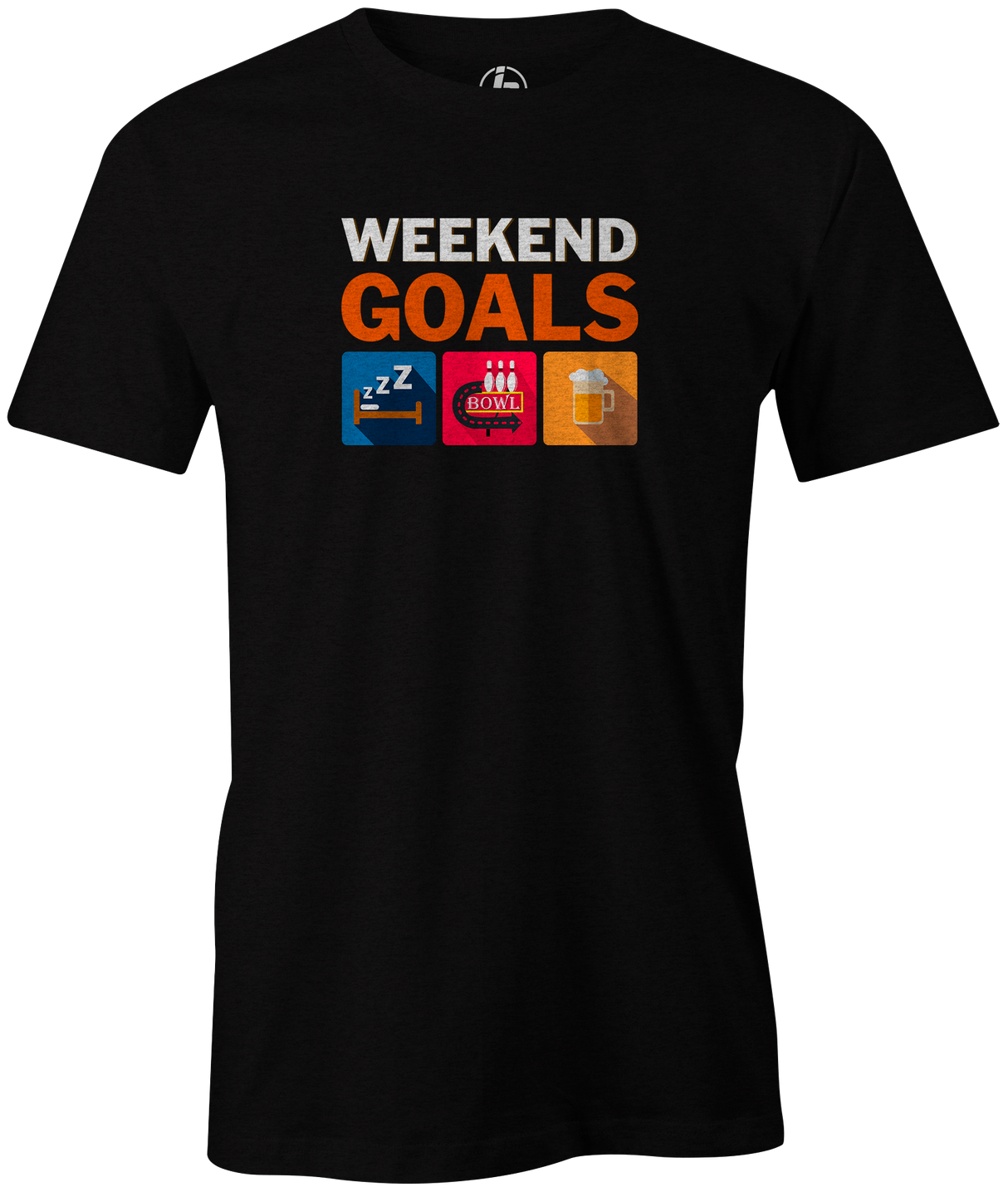 Weekend Goals Men's T-shirt, Charcoal, Bowling, tshirt, tee, tee-shirt, tee shirt