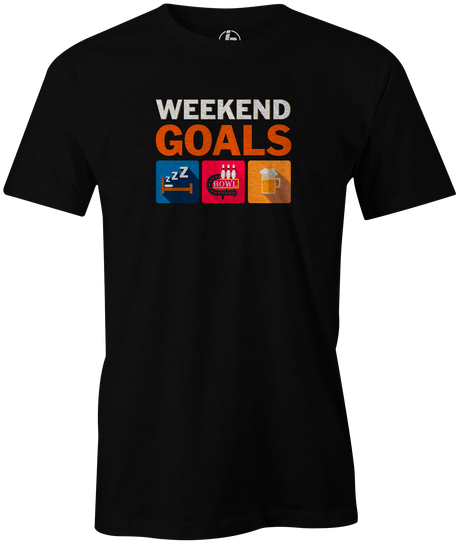 Weekend Goals Men's T-shirt, Charcoal, Bowling, tshirt, tee, tee-shirt, tee shirt