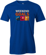Weekend Goals Men's T-shirt, Blue, Bowling, tshirt, tee, tee-shirt, tee shirt